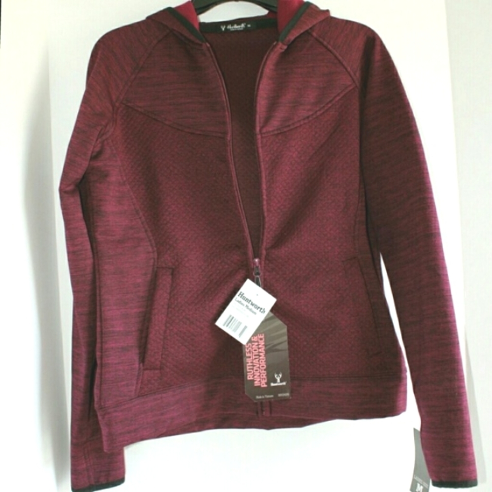 Huntworth Ladies Full Zip Performance Knit Hoodie - Picture 3 of 8